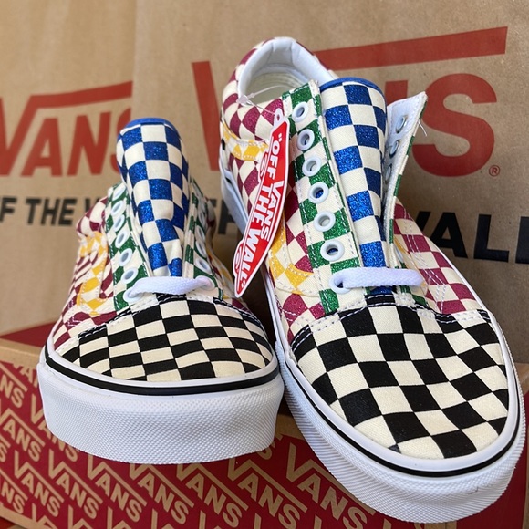 Vans Old Skool Glitter Check Multi/True White WMNS sneakers - Picture 8 of 16